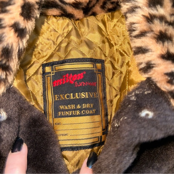 VINTAGE MILTON FAUX FUR BROWN COAT + HAT - Picture 7 of 9